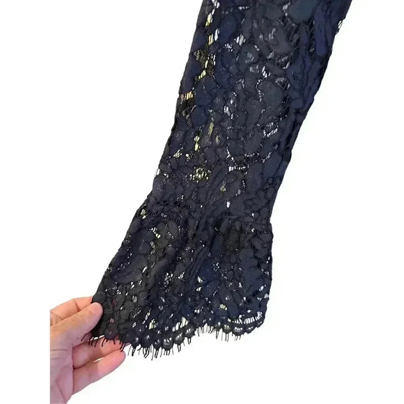 RSVP by TALBOTS Scalloped Edge Lace Blue Sheath Dress Size 6 - Picture 2 of 6